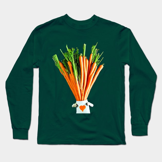 Kiss the Carrot Top! Long Sleeve T-Shirt by Bee's Pickled Art